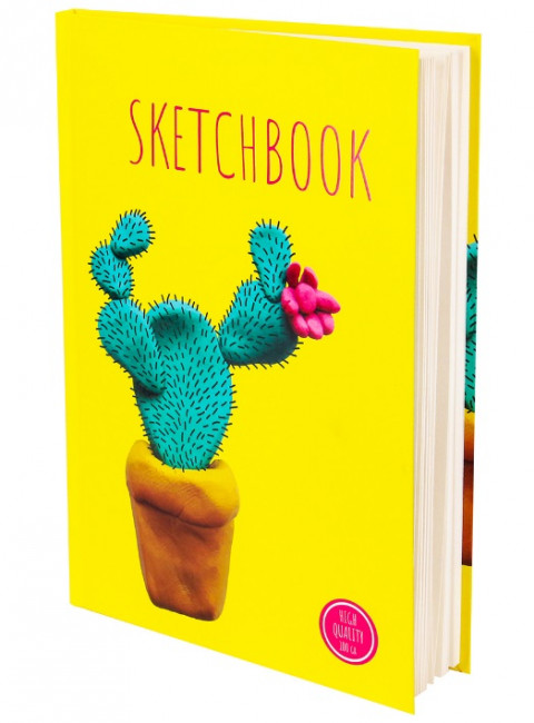 Cкетчбук А4 "Кактус" (7БЦ, 64 л, ляссе, 100г) 64-1670