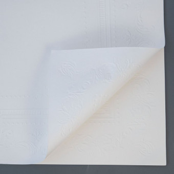 Бумага дизайнерская 100гр/м2, 53х53см, "Барокко, белая", Микрос/т842056 (10)