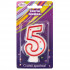 Свеча для торта "Цифра 5" 20.25г 1шт, BOOMZEE/BCD-05-5 (12)