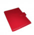 Обложка на автодокументы WENZER OFFiCE из натуральной кожи "спилок", с отделом для визиток, с кнопкой, красный