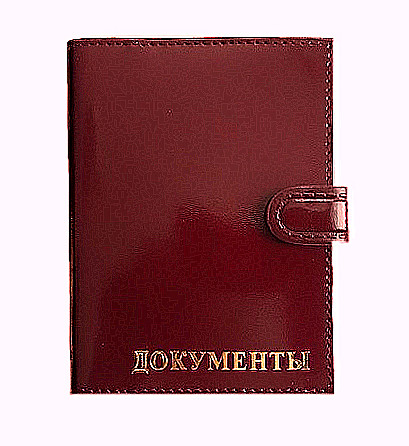 Обложка на автодокументы WENZER OFFiCE из натуральной кожи "спилок", с отделом для визиток, с кнопкой, красный