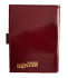 Обложка на автодокументы WENZER OFFiCE из натуральной кожи "спилок", с отделом для визиток, с кнопкой, красный