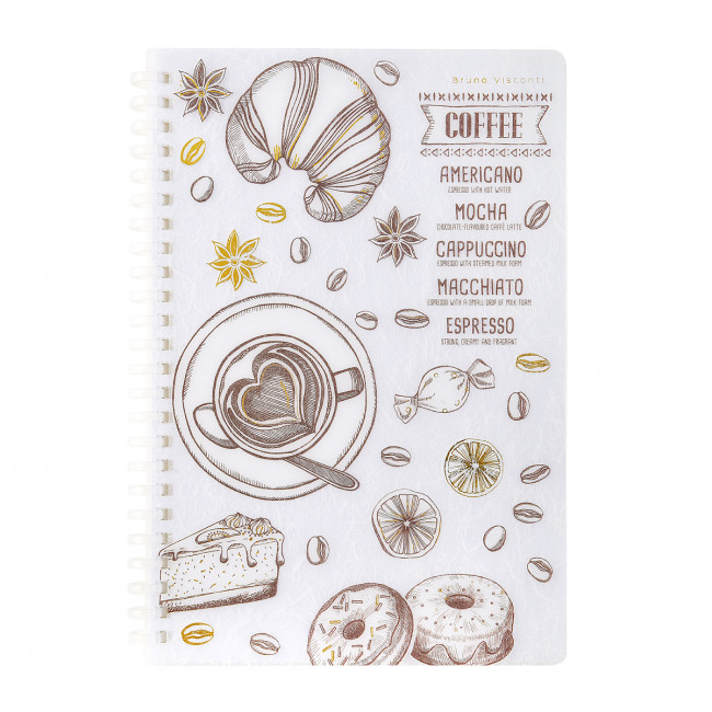 Тетрадь А5 60л клетка на гребне "Caffè nero.Time", BV/7-60-1268/04 (20)