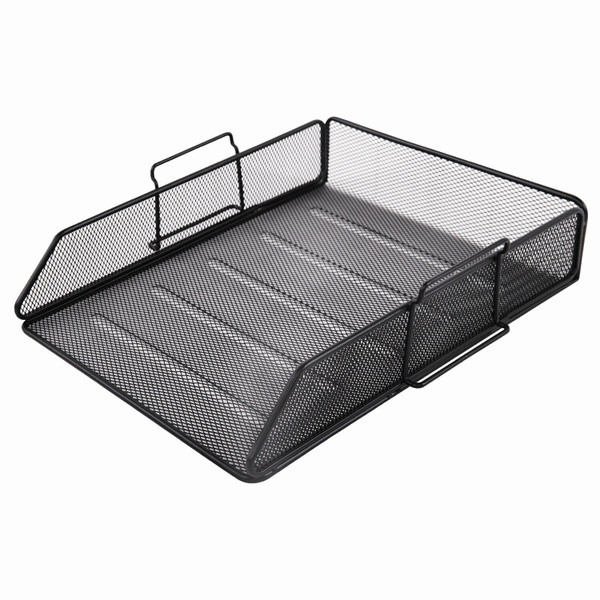 Лоток горизонтальный, штабелируемый, металлический на 1 отделение, черный, WENZER OFFiCE /2001-1