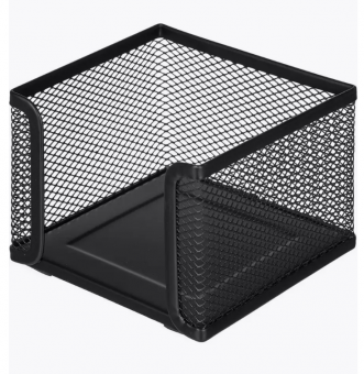 Подcтавка для визиток металлическая 9х9х5см, черная, WENZER OFFiCE /908-C