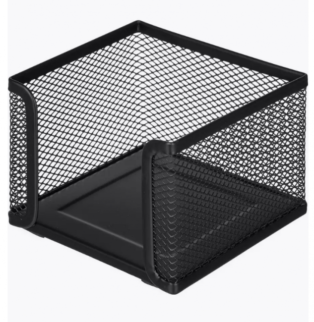 Подставка для бумажного блока металлическая 9х9х5см, черная, WENZER OFFiCE /908-C