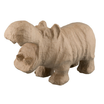 Заготовка 27,3х 9,5 х 15,2см "Бегемот" из папье-маше, для декорирования, Love2art/PAM-103