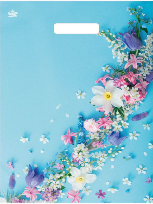 Пакет вырубной Очаровательные цветы (40*31 см.) н00229385 (50)