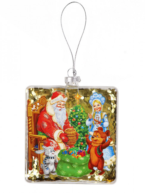 Новогоднее подвесное украшение Фляжка "Все за подарками!", MILAND/НУ-3316 Новогоднее подвесное украшение Фляжка "Все за подарками!", MILAND/НУ-3316