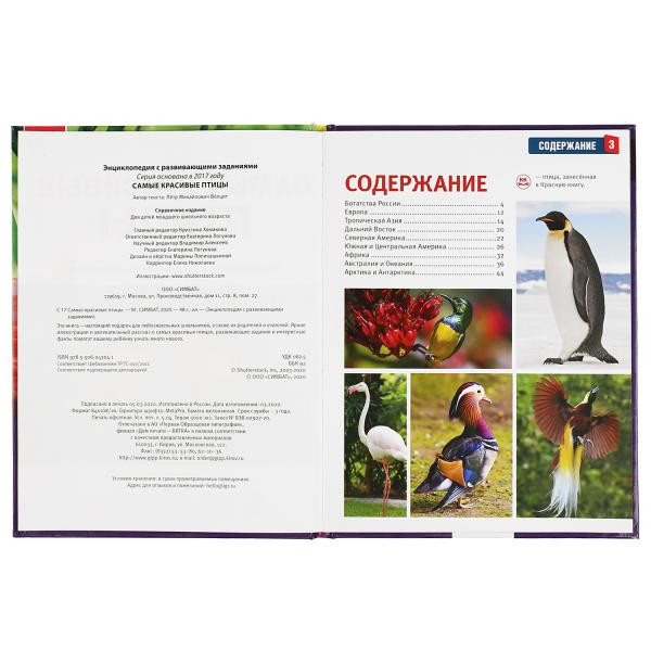 Энциклопедия с развивающими заданиями «Самые красивые птицы». Формат: 197 х 255мм 48стр, Умка Энциклопедия с развивающими заданиями «Самые красивые птицы». Формат: 197 х 255мм 48стр, Умка