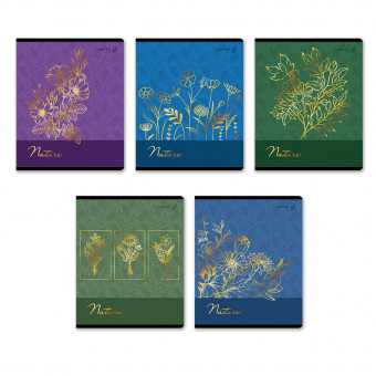 Тетрадь 48 клетка "Золотые моменты" скрепка, Светоч/Т199_01514 (10)