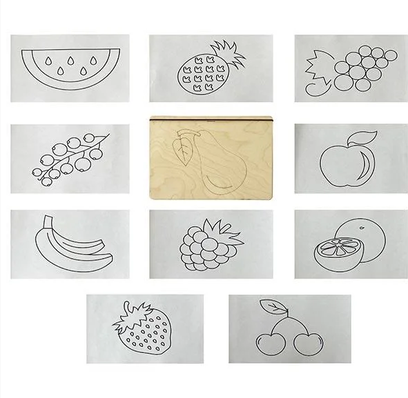 Конструктор многоразовая раскраска (фрукты, ягоды), Р-21 Конструктор многоразовая раскраска (фрукты, ягоды), Р-21