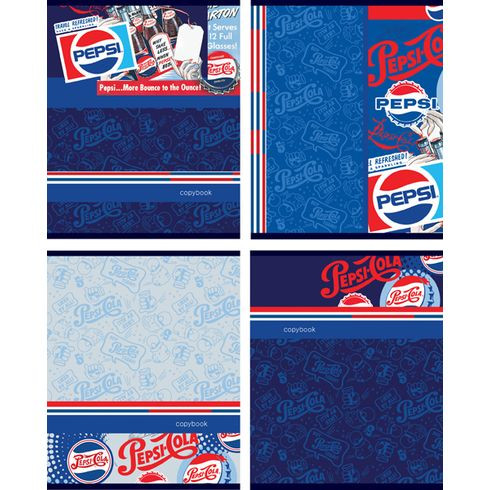 Тетрадь общая А5 гребень 48л. клетка "PEPSI" (ассорти)