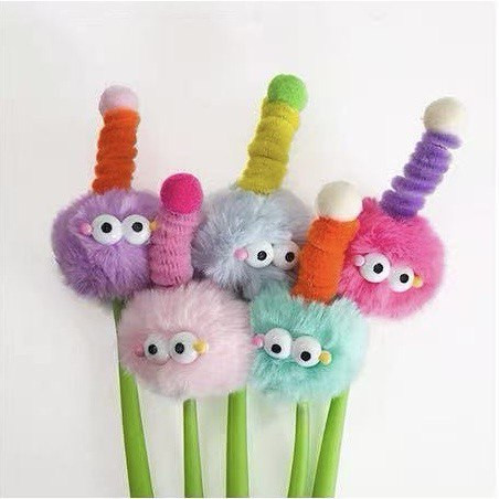 Ручка шариковая 0,5мм синий "Забавные человечки с пружинкой из волос", Магистр/MAG-481627 (32)