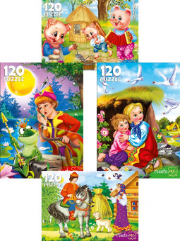 Пазлы на 120 элементов "Детские сказки", Рыжий Кот/П120-8294
