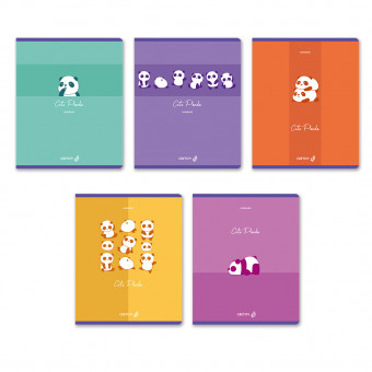 Тетрадь 60 клетка "Милая панда", скрепка, Светоч/Т70_01518 (10/40)