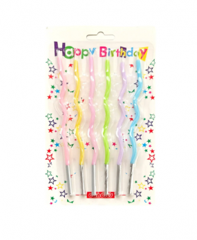 Свечи для торта 14см витые, 6шт, Магистр/MAG-Y-6/221335 (42)