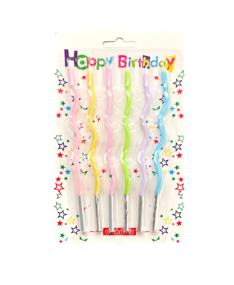 Свечи для торта 14см витые, 6шт, Магистр/MAG-Y-6/221335 (42)