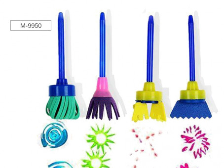 Набор кистей из EVA, 4 шт, ОПП-упаковка