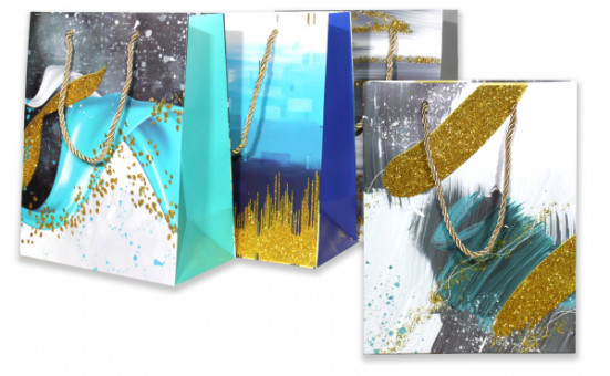 Пакет подарочный 30*41,5*12 см "Краски" с блеском, Asmar (12)