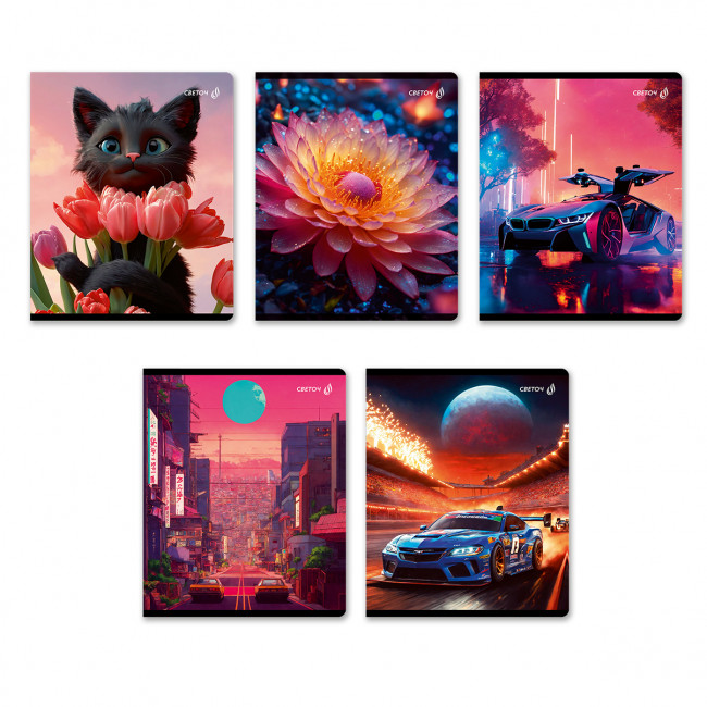 Тетрадь 96 клетка "На закате" скрепка, Светоч (5) Тетрадь 96 клетка "На закате" скрепка, Светоч (5)