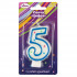 Свеча для торта "Цифра 5" 20.25г 1шт, BOOMZEE/BCD-06-5 (12)