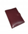 Обложка на автодокументы+паспорт  WENZER OFFiCE из натуральной кожи "спилок", с отделом для визиток, с кнопкой, бордовый