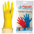 Перчатки хоз. латексные, х/б напыление, размер M (средний), желтые, PACLAN Professional, ш/к1640