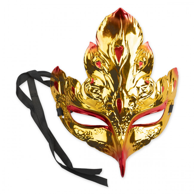 Маска карнавальная "Жар-птица" 01_под золото, BOOMZEE/PBZ-23