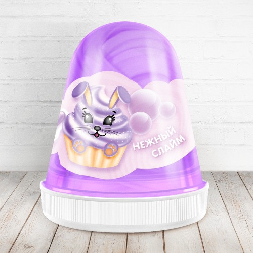 Слайм "Monster's Slime Fluffy" Фиолетовый Бабл-гам, FL004