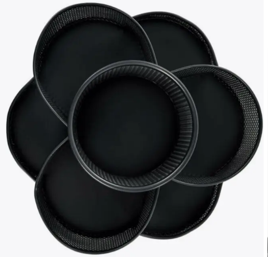 Подставка для канц.пренадлежностей, 7 отд., вращающаяся, металлическая, черная WENZER OFFiCE /7021