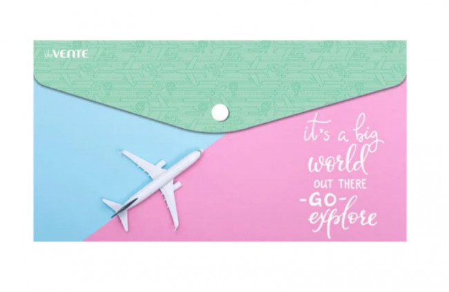 Папка-конверт travel-size 260x140мм 150 мкм "Explore the world" на кнопке, непрозрачная с рисунком, deVENTE (12) Папка-конверт travel-size 260x140мм 150 мкм "Explore the world" на кнопке, непрозрачная с рисунком, deVENTE (12)