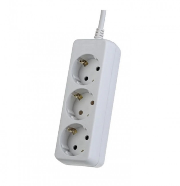 Perfeo сетевой удлинитель с заземлением "POWERMATE", 5,0м, 3 розетки, белый (PF-PE-3/5,0-W) Perfeo сетевой удлинитель с заземлением "POWERMATE", 5,0м, 3 розетки, белый (PF-PE-3/5,0-W)