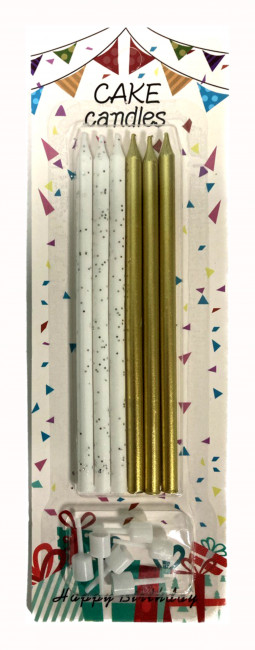 Свечи Микс дизайнов, 12,5 см, 6 шт./576шт.в ящ