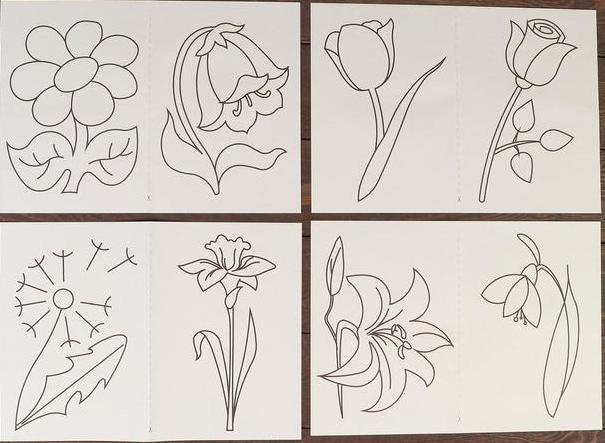 Конструктор многоразовая раскраска (цветы), Р-18