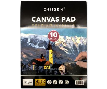 Скетчбук А4+ 10л.  DD-222 Для акрила и масляных красок, склейка, текстура холст, 280 гр/м, 305х229мм, в ПВХ-пакете (1/100)