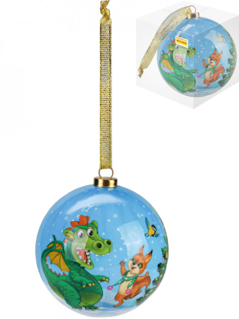 Новогодний шар 7,5см "Сказочный дракон", MILAND/НУ-6356 Новогодний шар 7,5см "Сказочный дракон", MILAND/НУ-6356