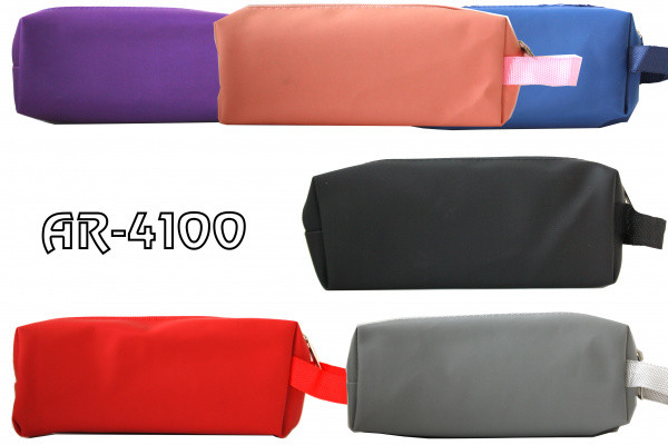 Пенал-косметичка "ASMAR"  кожзам, однотонный, цвета-ассорти (12)