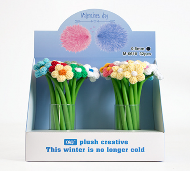 Ручка шариковая 0,5мм синий "Шерстянные цветы", Магистр/MAG-481628 (32)