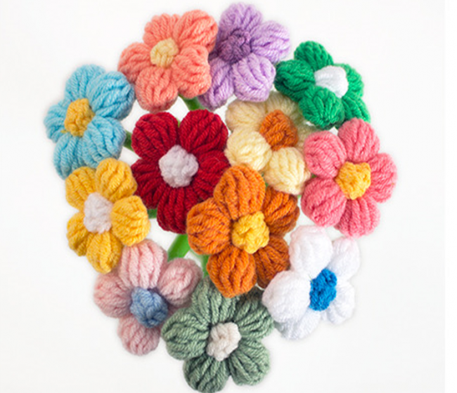 Ручка шариковая 0,5мм синий "Шерстянные цветы", Магистр/MAG-481628 (32)