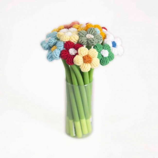 Ручка шариковая 0,5мм синий "Шерстянные цветы", Магистр/MAG-481628 (32)