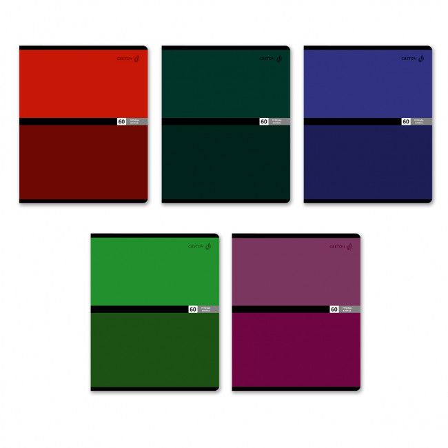 Тетрадь 60 клетка "Многоцветие", скрепка, Светоч/Т70_01517 (10/40)