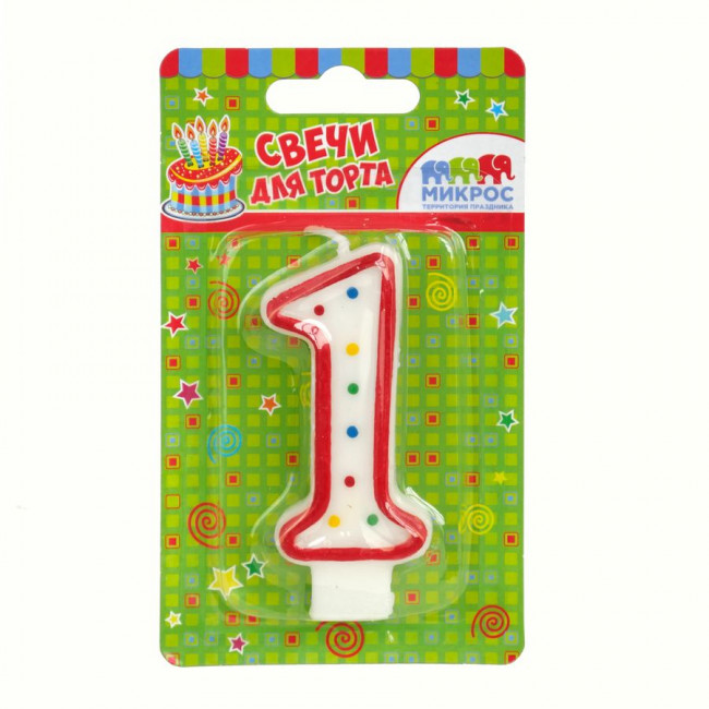 Свеча "Цифра 1. Красное Ассорти" 7,5 см, Микрос/Ч02513 (24) Свеча "Цифра 1. Красное Ассорти" 7,5 см, Микрос/Ч02513 (24)