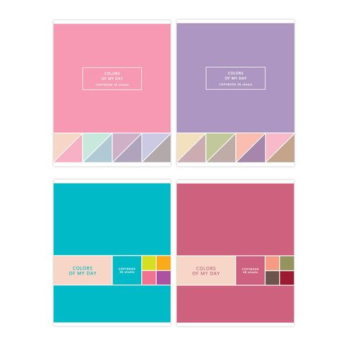 Тетрадь общая А5 скоба 96л. одна линия "Цвета моего дня" (ассорти)