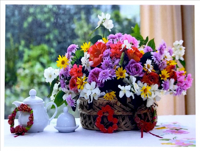 ЖИВОПИСЬ ПО НОМЕРАМ «ЦВЕТЫ» 30*40 СМ ( АКРИЛОВЫЕ КРАСКИ, 2 КИСТИ, ГЛЯНЦЕВЫЙ ЛАК) 31003