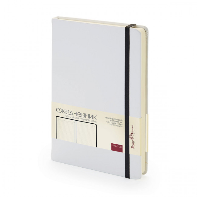 Ежедневник А5 160л недатированный "Megapolis velvet", белый, BV/3-468/23 (20) Ежедневник А5 160л недатированный "Megapolis velvet", белый, BV/3-468/23 (20)