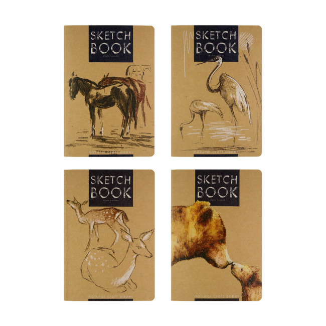 Скетчбук А5 40л "Крафт. Микс №1", 4 вида ассорти, BV/3-581/01 (16) Скетчбук А5 40л "Крафт. Микс №1", 4 вида ассорти, BV/3-581/01 (16)