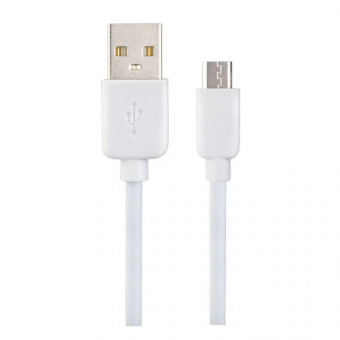 Кабель USB - MicroUSB, цвет белый, длина 1м, Perfeo/U4007
