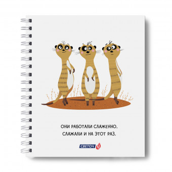 Тетрадь А5+ 48л клетка "Сурикаты!", на гребне, Светоч/ТЕТ48-003_000823 (4)