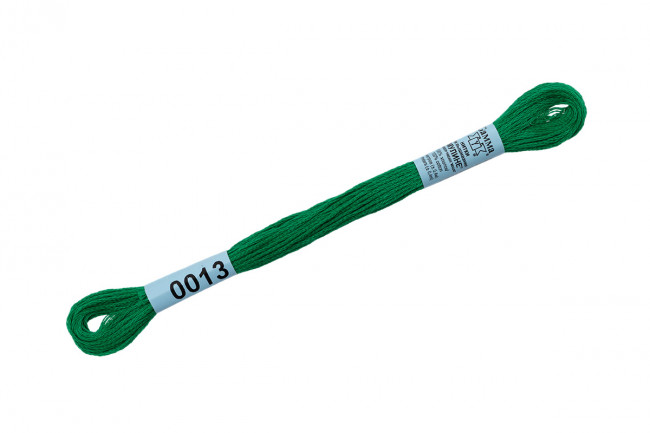 Нитки для вышивания "Gamma"    мулине  ( 0001-0206 )  100% хлопок     8 м №0013 изумрудный Нитки для вышивания "Gamma"    мулине  ( 0001-0206 )  100% хлопок     8 м №0013 изумрудный